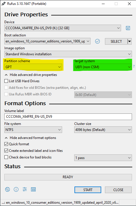 create a bootable usb drive windows 7 using rufus