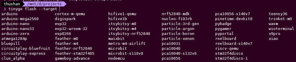 Autocomplete targets and other arguments easily.