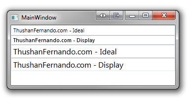 Difference between Ideal & Display.